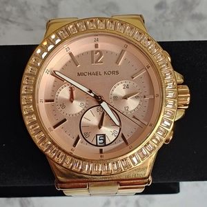 Michael Kors Dylan Mk-5412 Rose Gold Tone Chronograph Date Watch